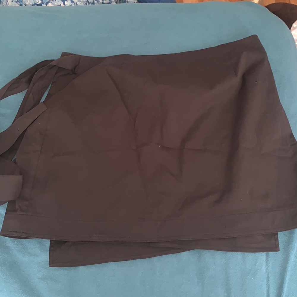 Theory | Cotton Black Wrap Tie Skirt - Picture 7 of 7
